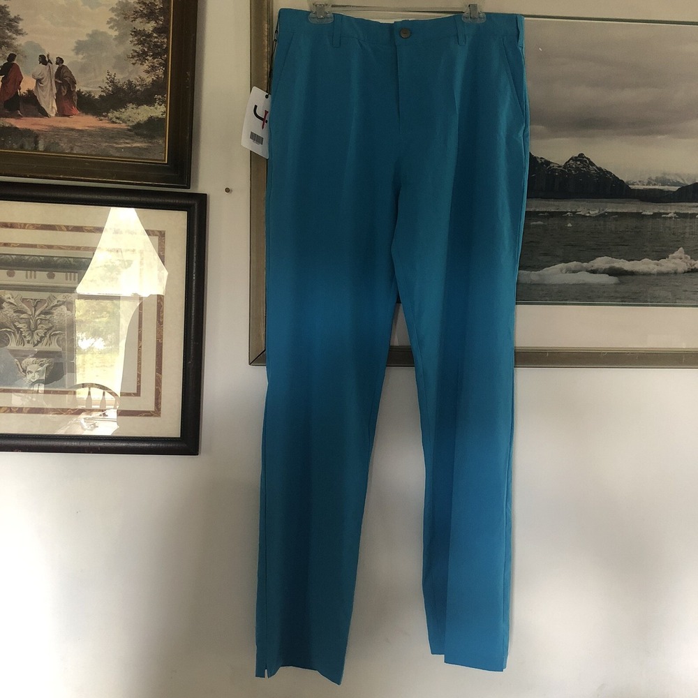 Short Par 4 The Parvin Pant Ocean Bright Blue 34x34 New Golf A536